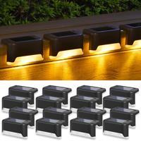 BORNERWHITE 16pack Solar Deck Lights Solar Pool Lights Waterproof Led outdoor Decorations Solar Step Lights for Outdoor Stair...