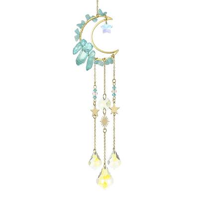Moon & Star Brass Hanging Ornaments