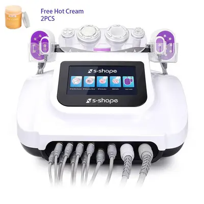 S Shape 6 in 1 30K Cavitation RF Body Sculpting Facial Anti-Aging Skin Tightening Machine for Spa Salon Studio Home Use | MS-...