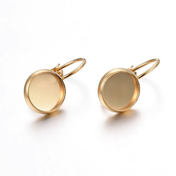 304 Stainless Steel Leverback Earring Settings