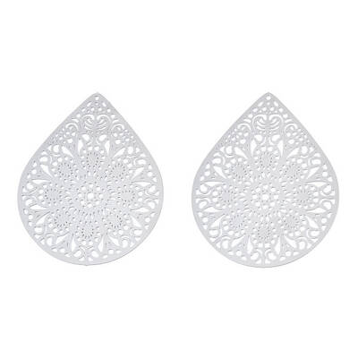 Non-Tarnish 201 Stainless Steel Filigree Pendants