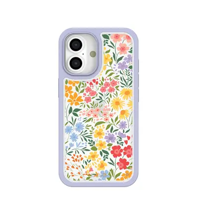 Clear Blooming Wild iPhone 16 Case With Lavender Ridge