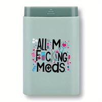Portable Pill Organizer, 1 Count Durable Medicine Organizer with Dividers, Convenient Storage Box for Home Office Travel, Tam...