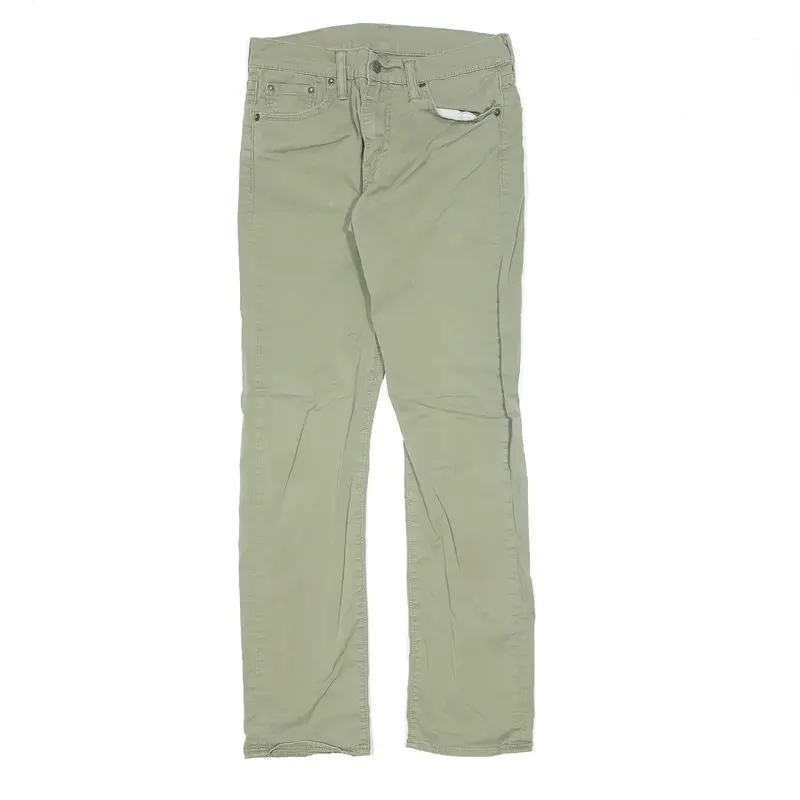 LEVI'S ¬?513 Denim Trousers Green Regular Straight Womens W29 L32