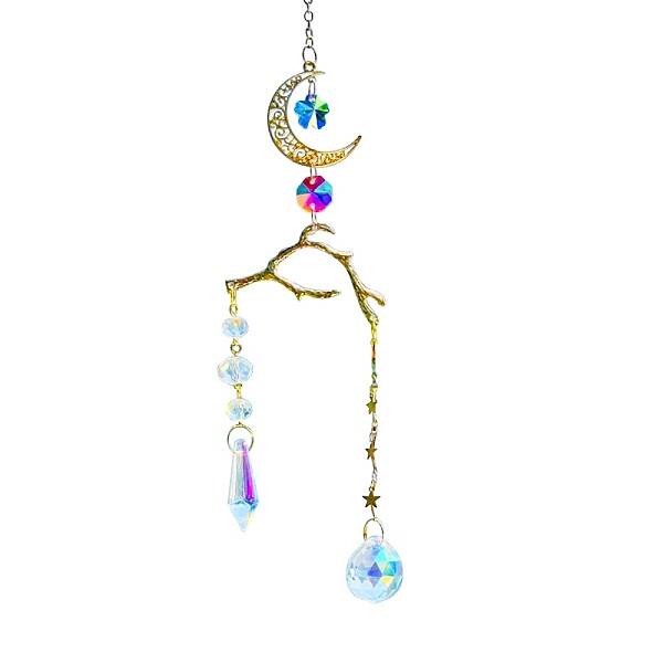 Alloy Moon & Branches Hanging Ornaments