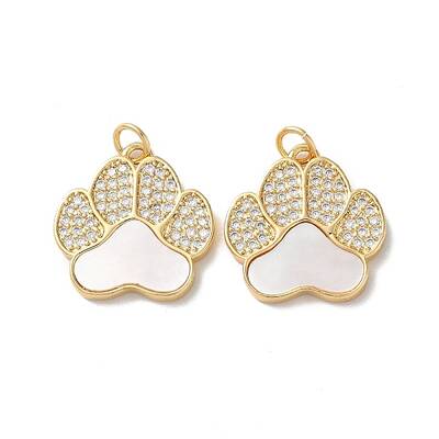 Brass Micro Pave Cubic Zirconia Pendants