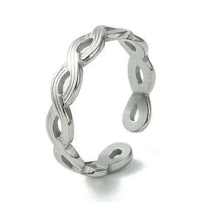 Non-Tarnish 304 Stainless Steel Open Cuff Ring