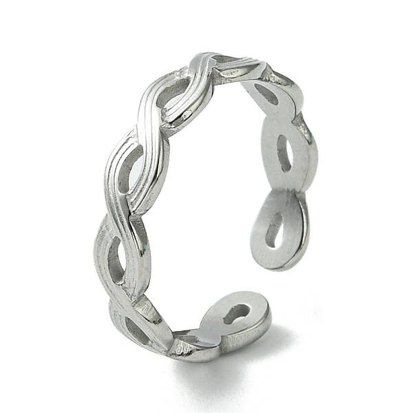 Non-Tarnish 304 Stainless Steel Open Cuff Ring