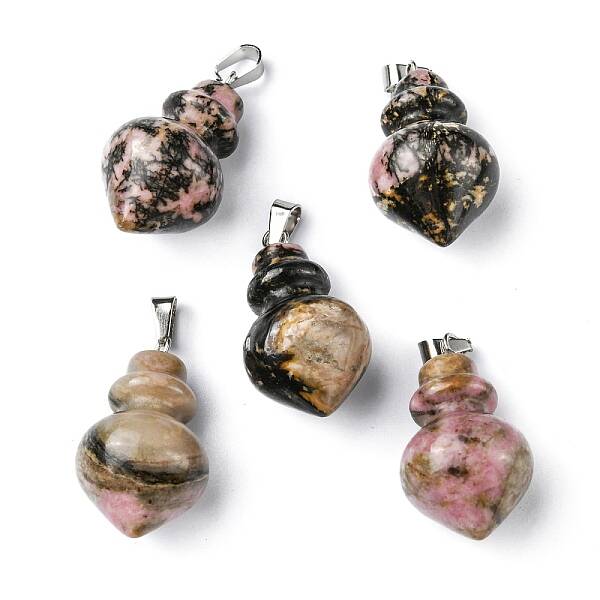Natural Rhodonite Pendants