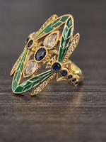 Vintage Insect Design Ring, Fashion Accessories for Women & Girls, Trendy All-match & Exquisite Jewelry for Birthday Gift, Bo...