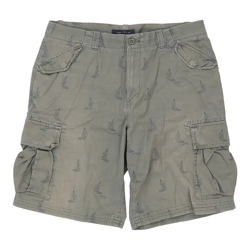 Tommy Hilfiger Cargo Shorts - 37W 11L Khaki Cotton