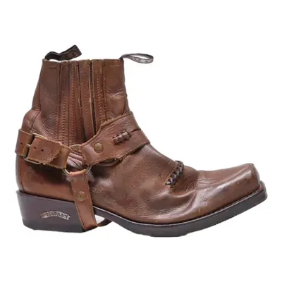 SENDRA Cowboy Boots Brown Leather Mens UK 7.5