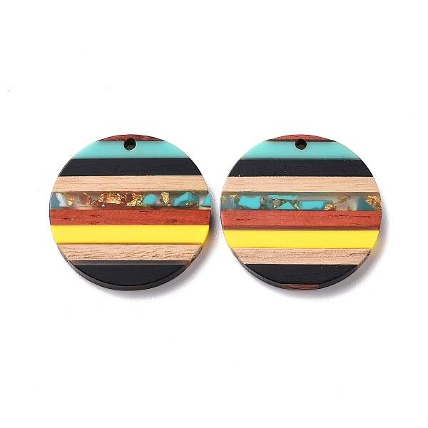 Transparent Resin & Walnut Wood Pendants
