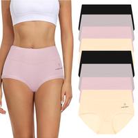 Women's High Waist Cotton Underwear in Muti-packs: 8pcs, 4pcs; - Hipster Style, Full Coverage Soft Ladies Briefs , Womenswear...