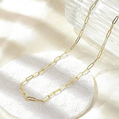 Brass Paperclip Chain Necklaces