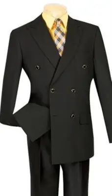 Men's Double Breasted Suits Jacket Black Vinci Men's Best Cheap Priced Blazer Sport Coat Jacket