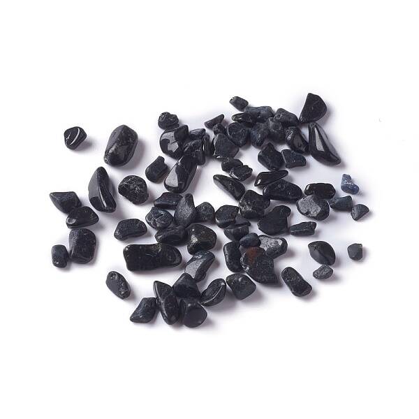 Natural Black Tourmaline Chip Beads