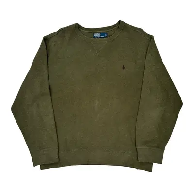 Polo By Ralph Lauren Sweatshirt - XL Khaki Cotton