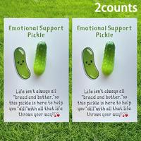 Pickle Shaped Emotional Support Card, 2 Counts/set Cute Pickle Card, Party Gift for Friend & Family, Home Decor & Festive Sup...