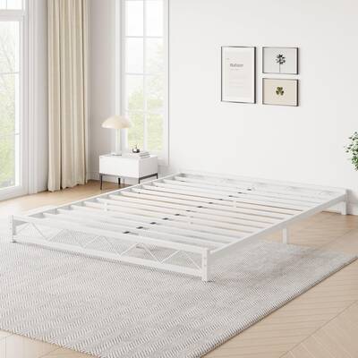 Garvee 6 Inch Queen Size Metal Platform Bed Frame with Wavy Pattern, Queen Bed Frame with Steel Slat Support, Mattress Founda...