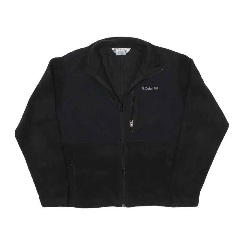 COLUMBIA Fleece Jacket Black Womens L