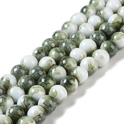 Baking Paint Glass Bead Strands