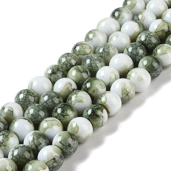Baking Paint Glass Bead Strands