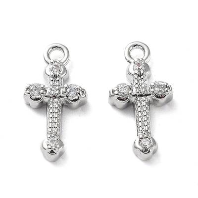 Rack Plating Brass Micro Pave Cubic Zirconia Pendants