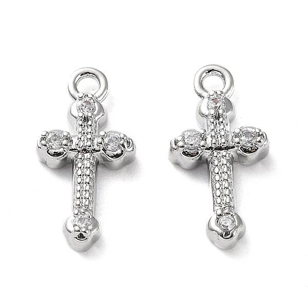 Rack Plating Brass Micro Pave Cubic Zirconia Pendants