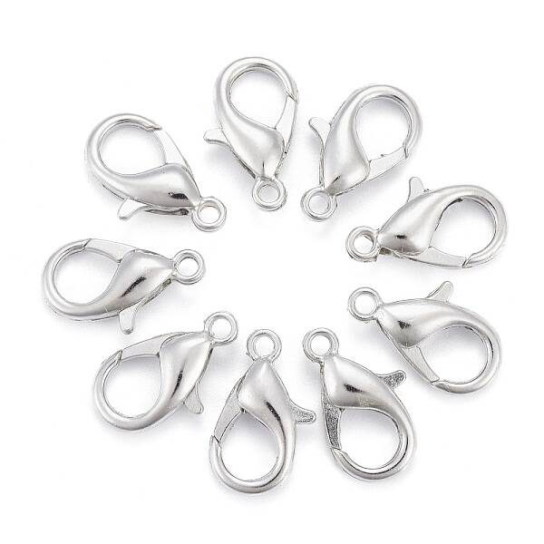 Platinum Plated Alloy Bracelet Lobster Claw Clasps