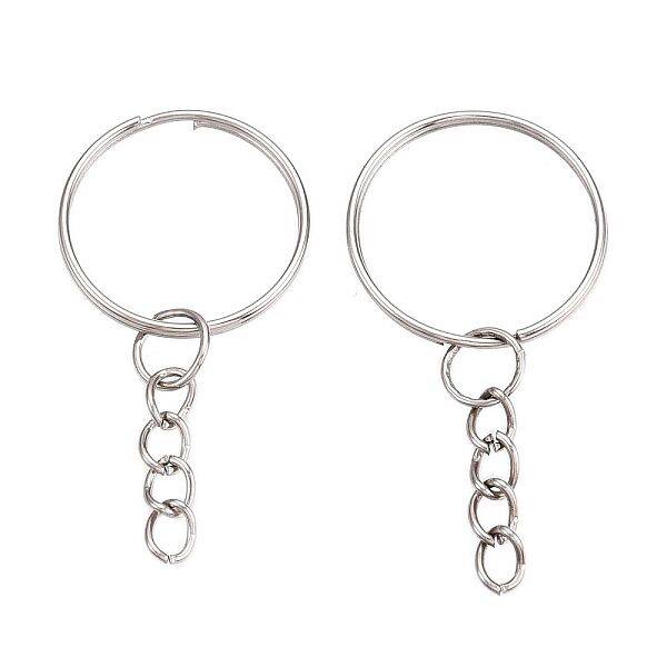 Iron Split Key Rings with Chain
