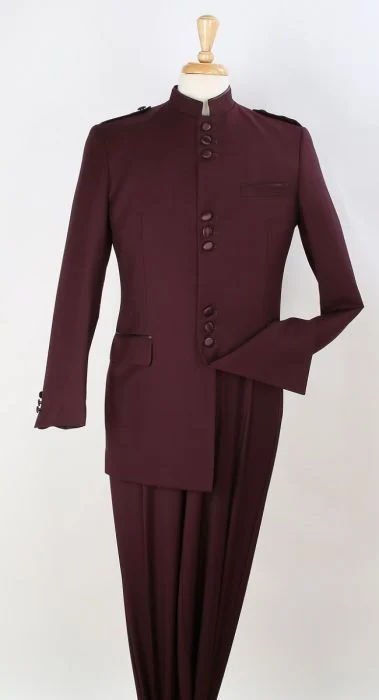 Apollo King Men's 2-Piece Nehru Suit - Mandarin Collar