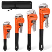 HORUSDY 4 Pack Heavy Duty Pipe Wrench Set, Adjustable 8\