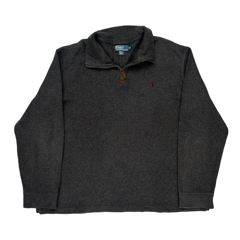 Polo Ralph Lauren 1/4 Zip - 2XL Grey Cotton