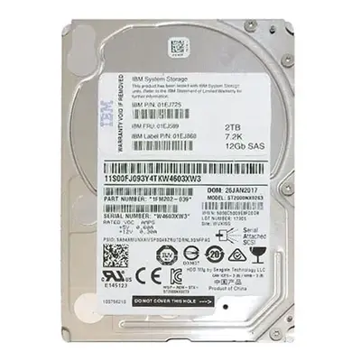 01EJ868 IBM 2TB 12Gb/s SAS 7200 2.5-Inch Hard Drive