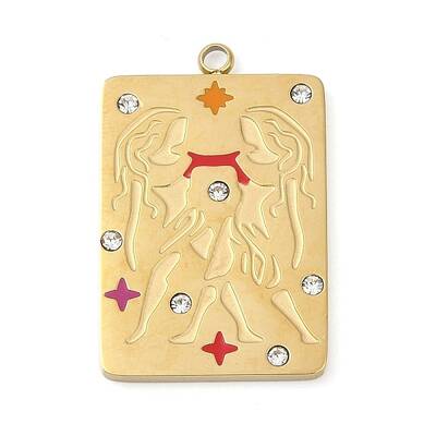 304 Stainless Steel Rhinestones Pendants