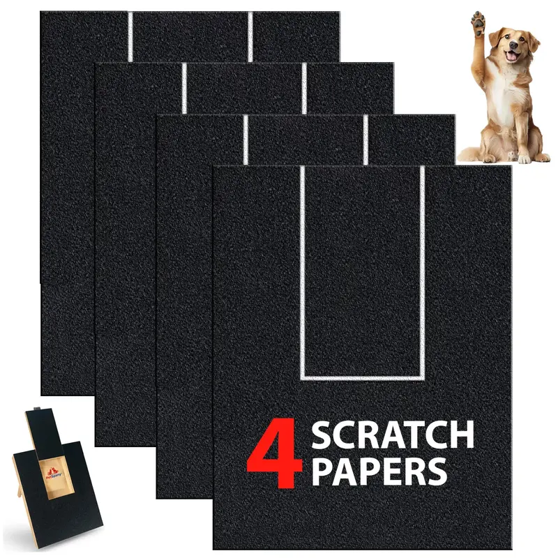 PetSpany 4 PCS Premier Self-Adhesive Sandpaper, 14.55x10.39 Inch (37x26.4 cm), 80 Grit – Perfect replacement for Dog Nail S...