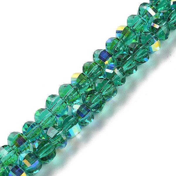 Transparent Electroplate Glass Beads Strands