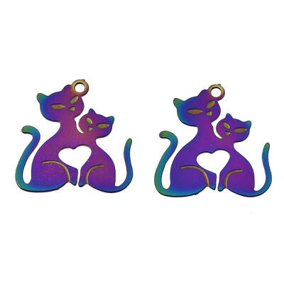 Ion Plating(IP) 304 Stainless Steel Filigree Pendants
