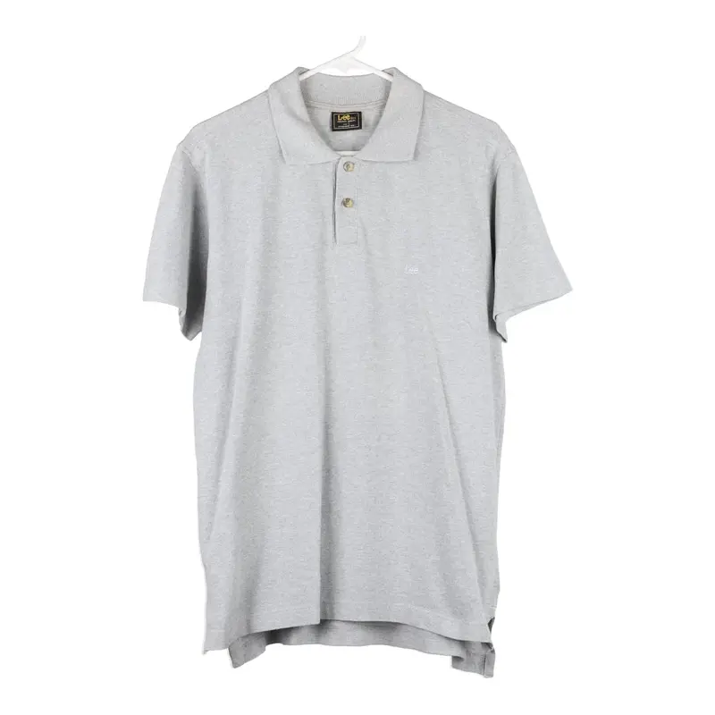 Lee Polo Shirt - Large Grey Cotton