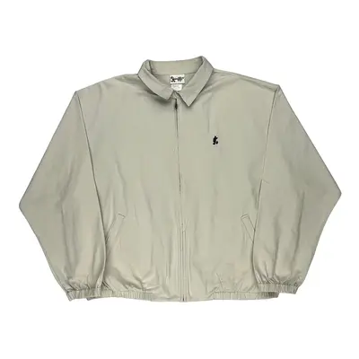Mickey Mouse Walt Disney World Graphic Harrington Jacket - 2XL Beige Cotton | Size: xx-large