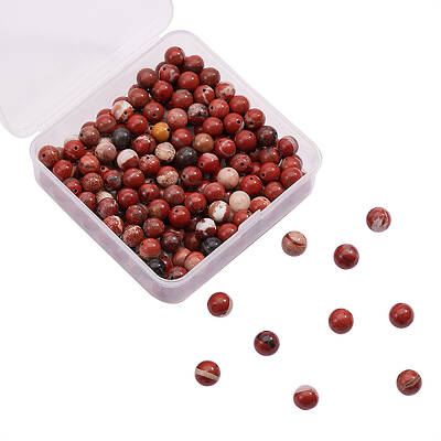 200Pcs Natural Red Jasper Bead