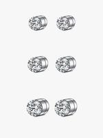 6pcs Unisex Punk Style Rhinestone Nose Rings, Trendy Simple Nose Rings, Fashionable Body Jewelry for Men & Women for Party De...