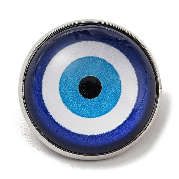 Round Glass Brooches