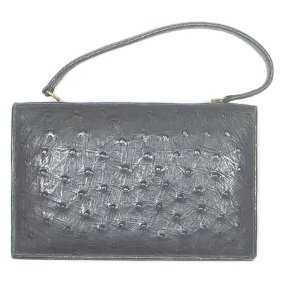 Womens Handbag Black Leather Spotted