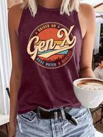 【Plus Size】 Plain Racer Back Tank Top, Casual Sleeveless Top for Daily Wear, Women's Plus Clothing for All Seasons, Gamis