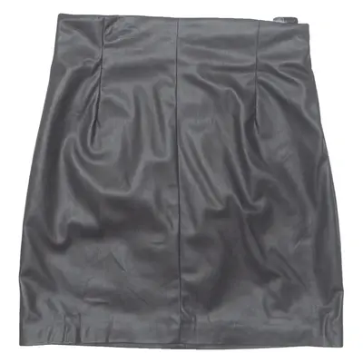 H&M Womens Straight Skirt Black Short Leather UK 10