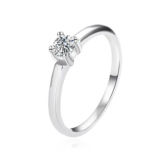 Agato AGT-R05W Zircon Silver Ring - Circuit: 54mm