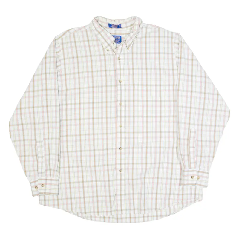 PENDLETON Mens Shirt Beige Check Long Sleeve XL