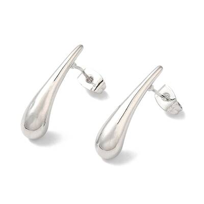 Teardrop Brass Ear Studs